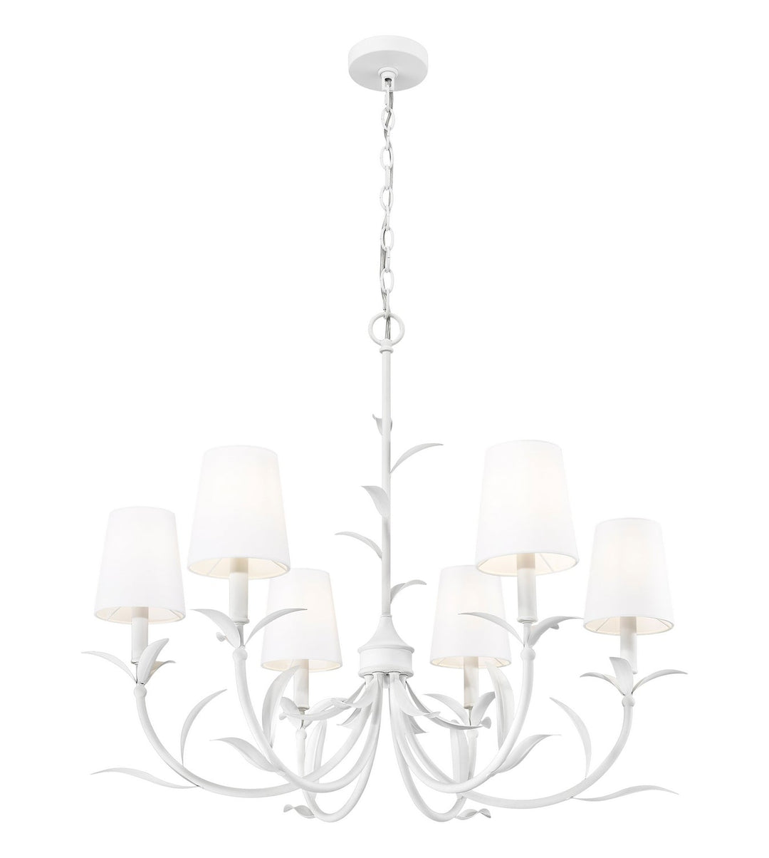 Aslin Six Light Chandelier in Textured White Z-Lite Canada