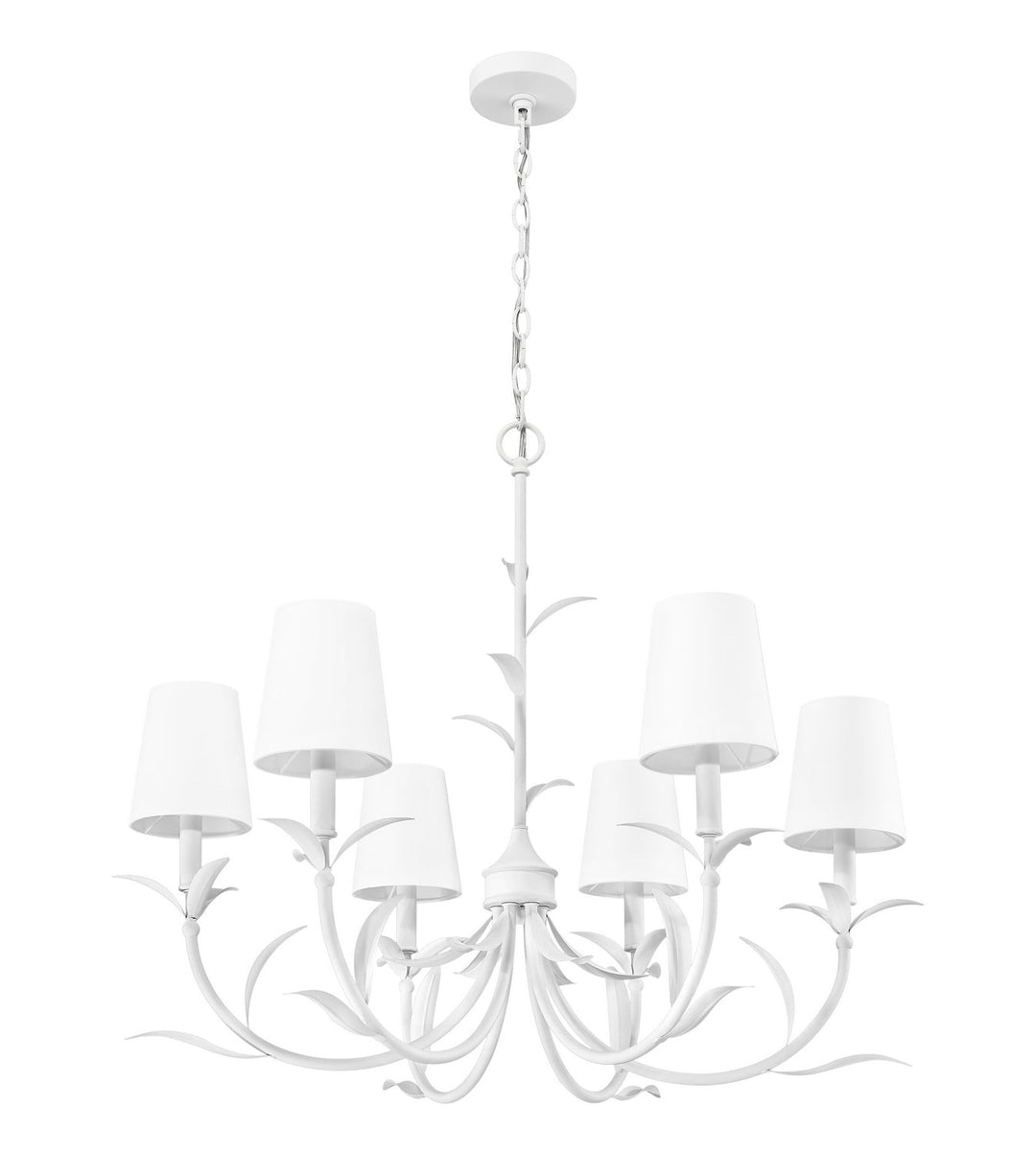 Aslin Six Light Chandelier in Textured White Z-Lite Canada