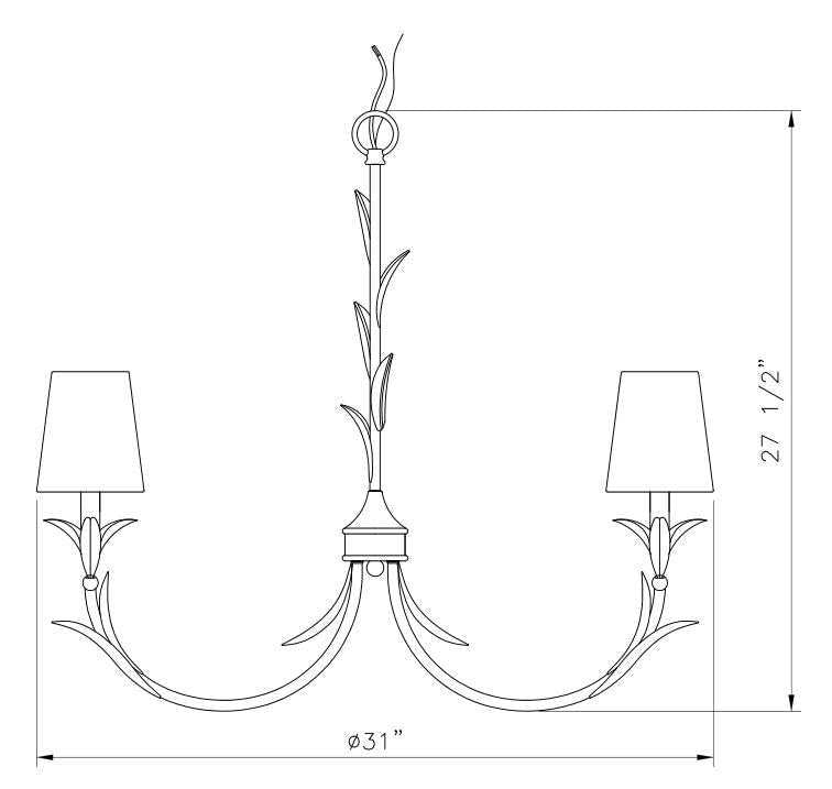 Aslin Six Light Chandelier in Textured White Z-Lite Canada