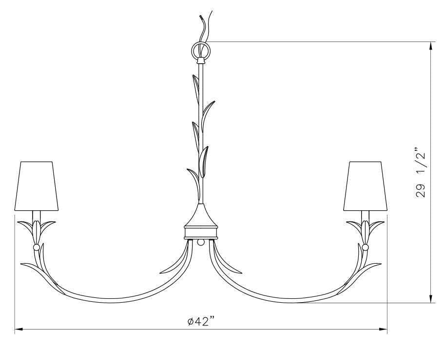 Aslin Eight Light Chandelier in Gold Leaf Z-Lite Canada