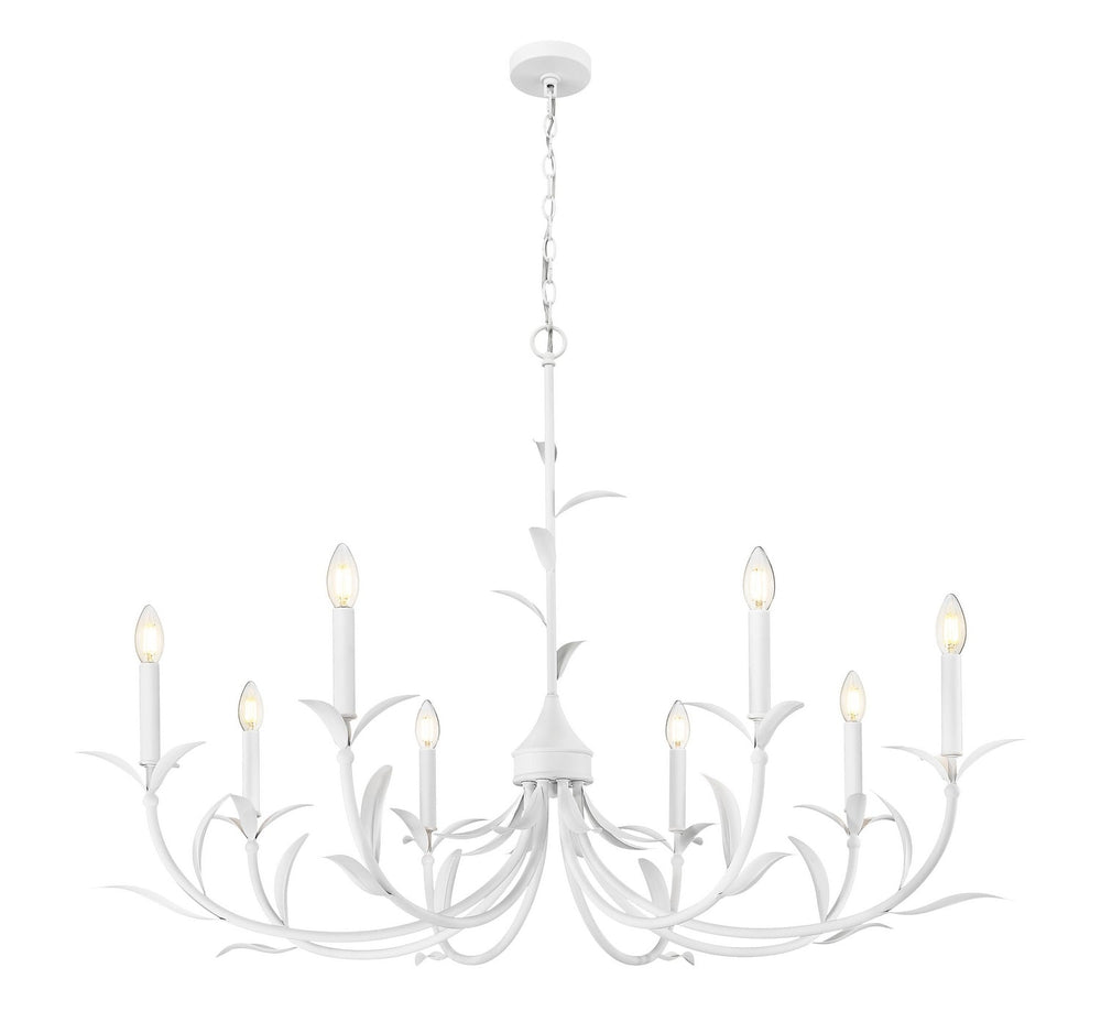 Aslin Eight Light Chandelier in Textured White Z-Lite Canada