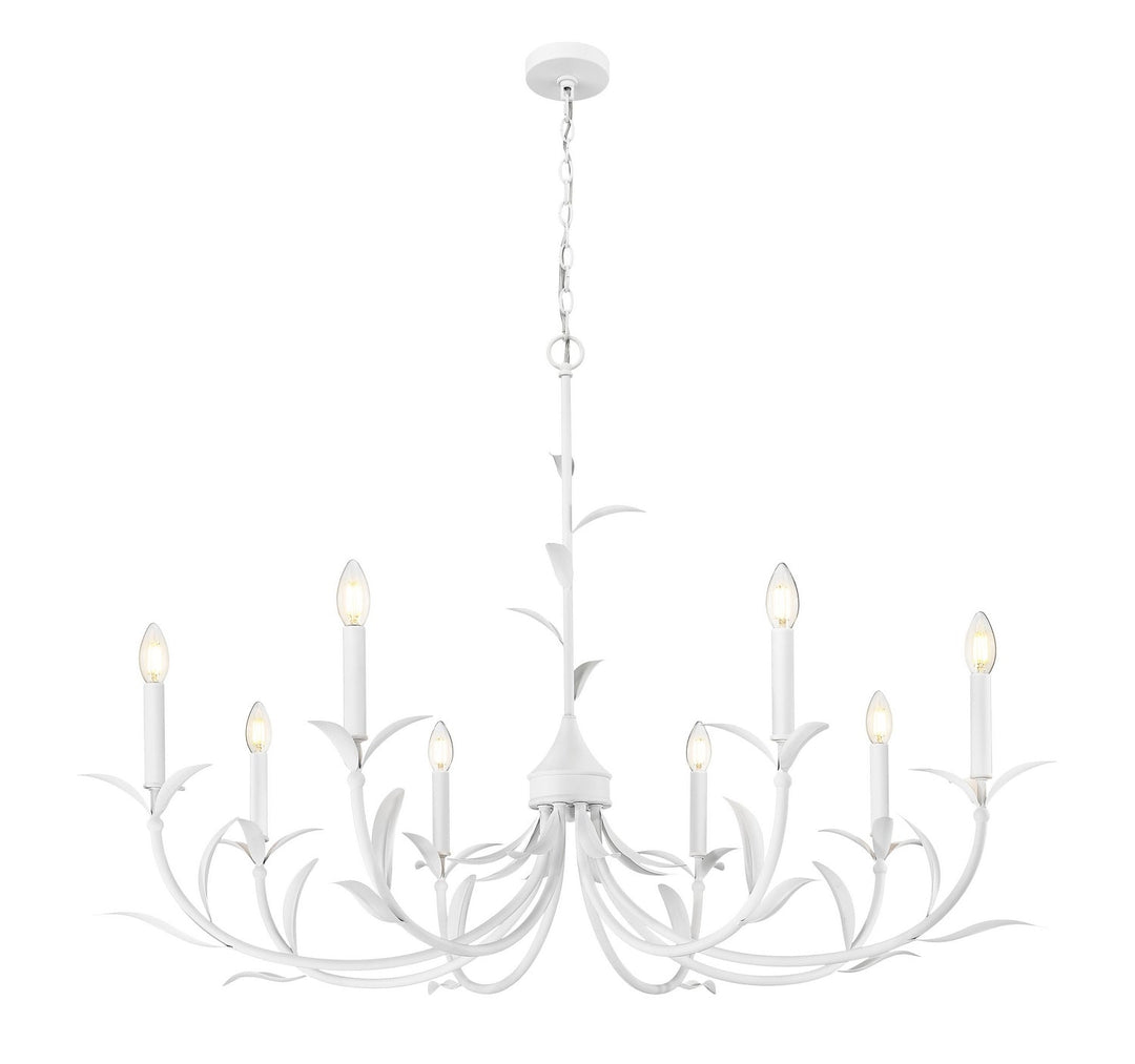 Aslin Eight Light Chandelier in Textured White Z-Lite Canada