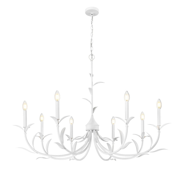 Aslin Eight Light Chandelier in Textured White Z-Lite Canada