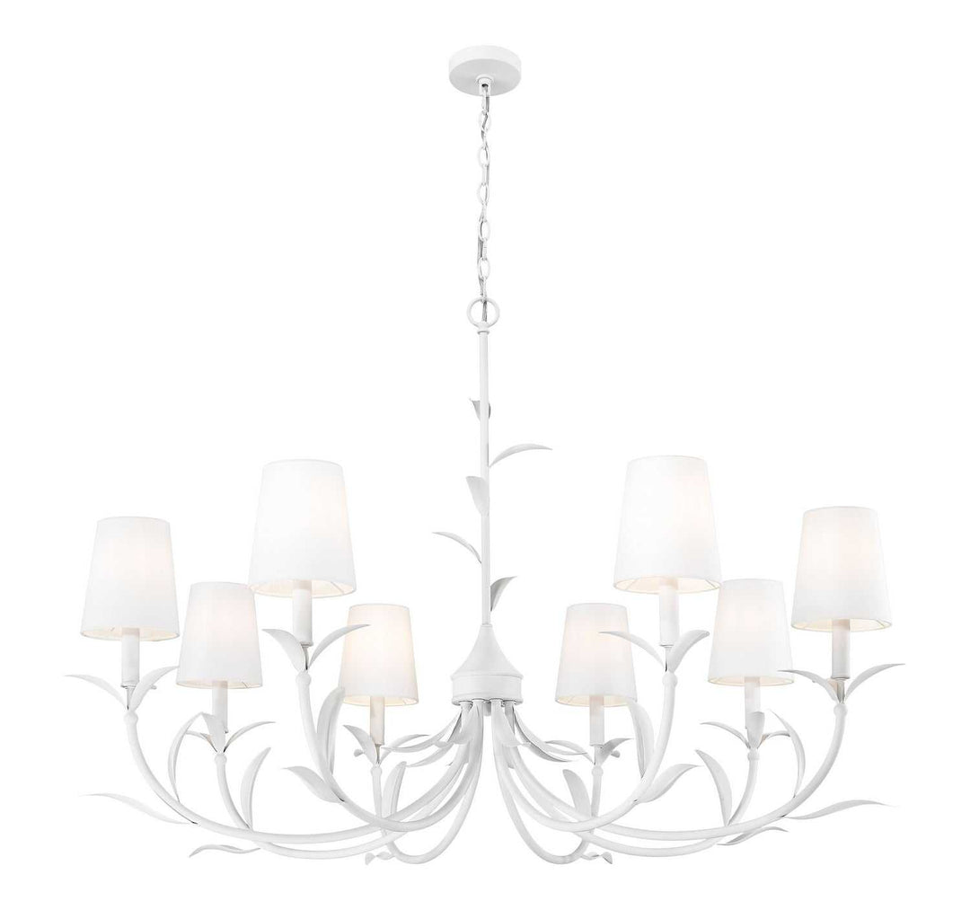 Aslin Eight Light Chandelier in Textured White Z-Lite Canada