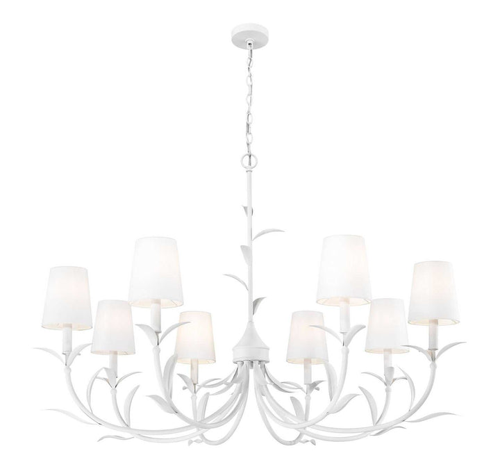 Aslin Eight Light Chandelier in Textured White Z-Lite Canada