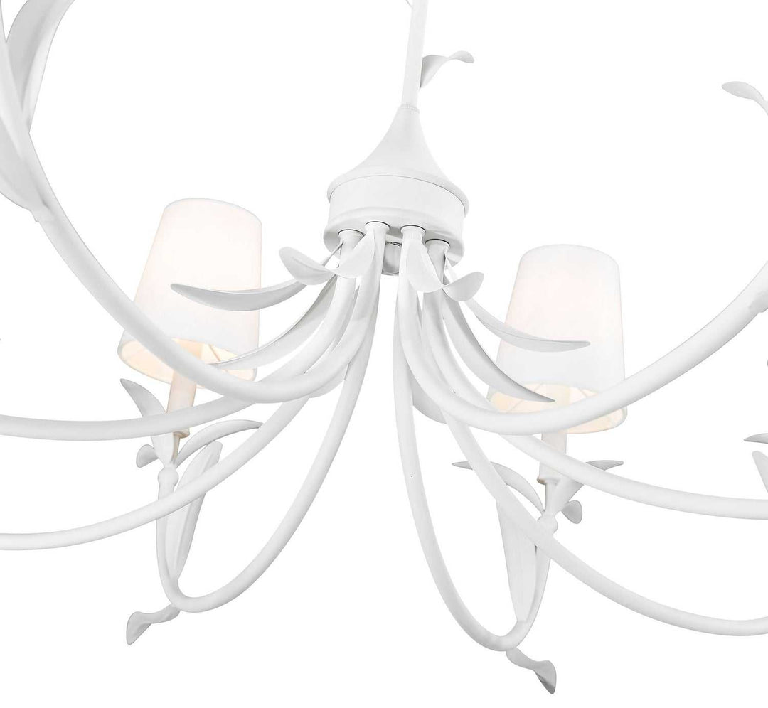 Aslin Eight Light Chandelier in Textured White Z-Lite Canada