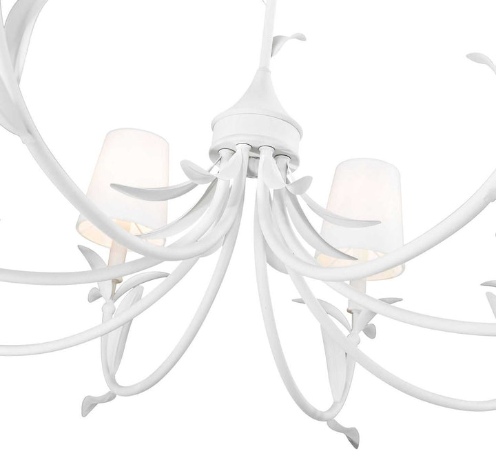 Aslin Eight Light Chandelier in Textured White Z-Lite Canada