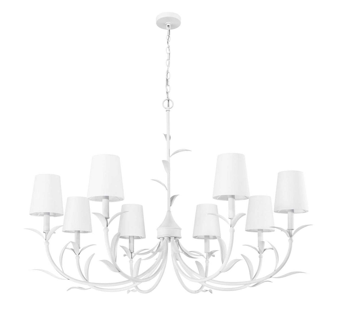 Aslin Eight Light Chandelier in Textured White Z-Lite Canada