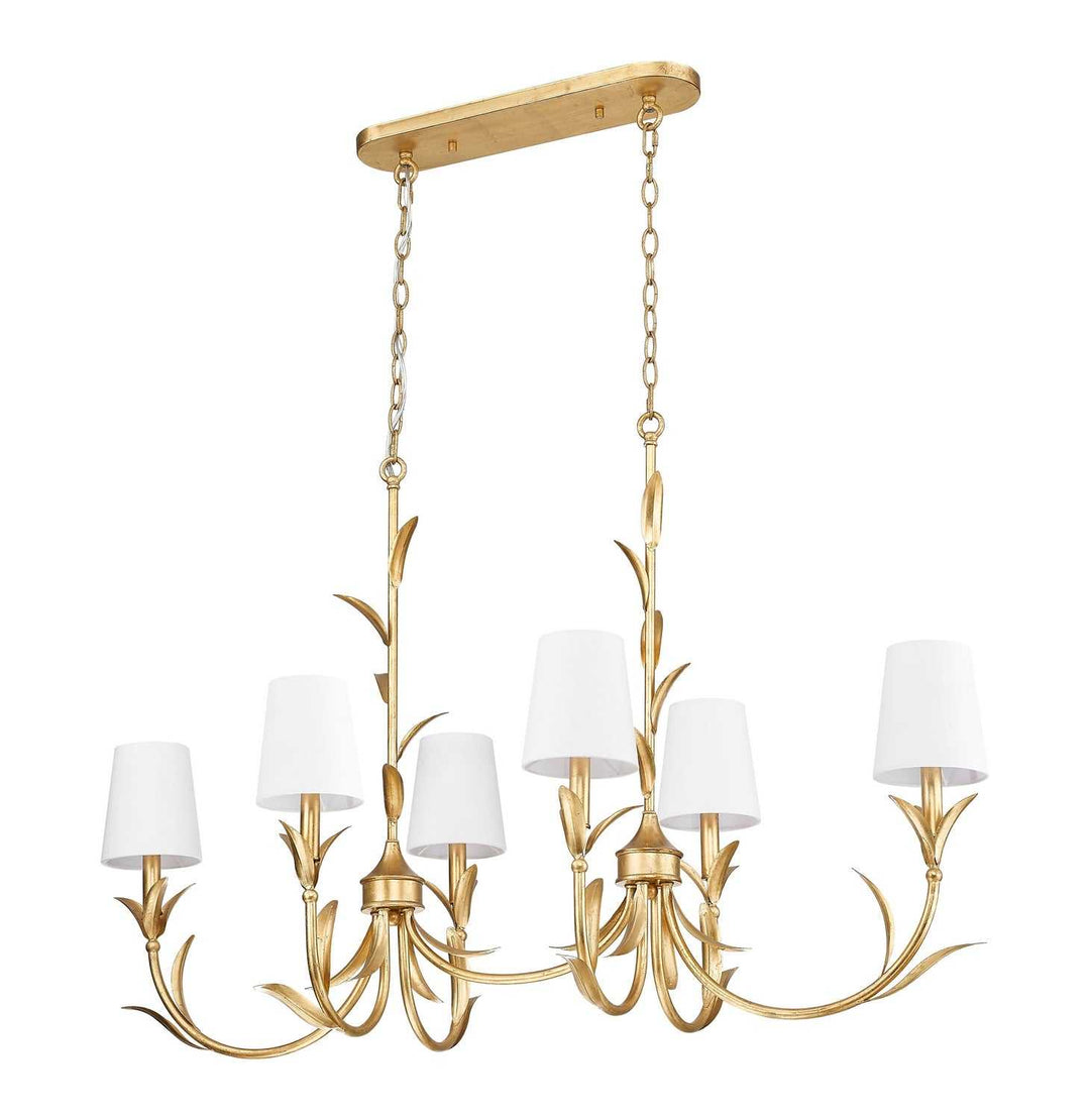 Aslin Six Light Linear Chandelier in Gold Leaf Z-Lite Canada
