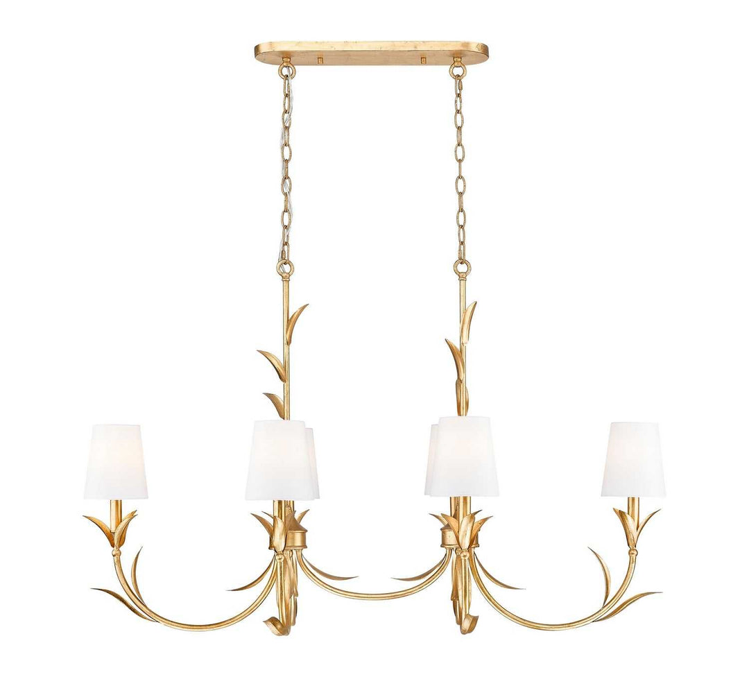 Aslin Six Light Linear Chandelier in Gold Leaf Z-Lite Canada