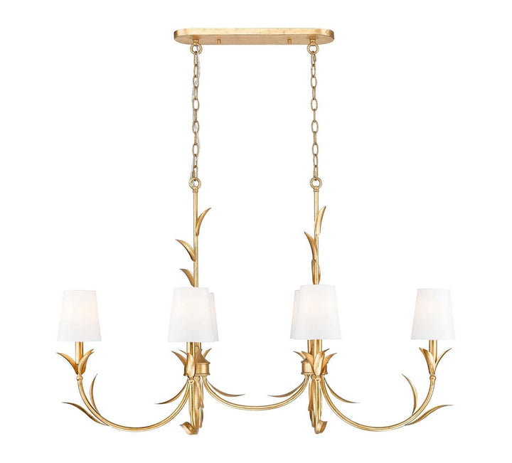 Aslin Six Light Linear Chandelier in Gold Leaf Z-Lite Canada
