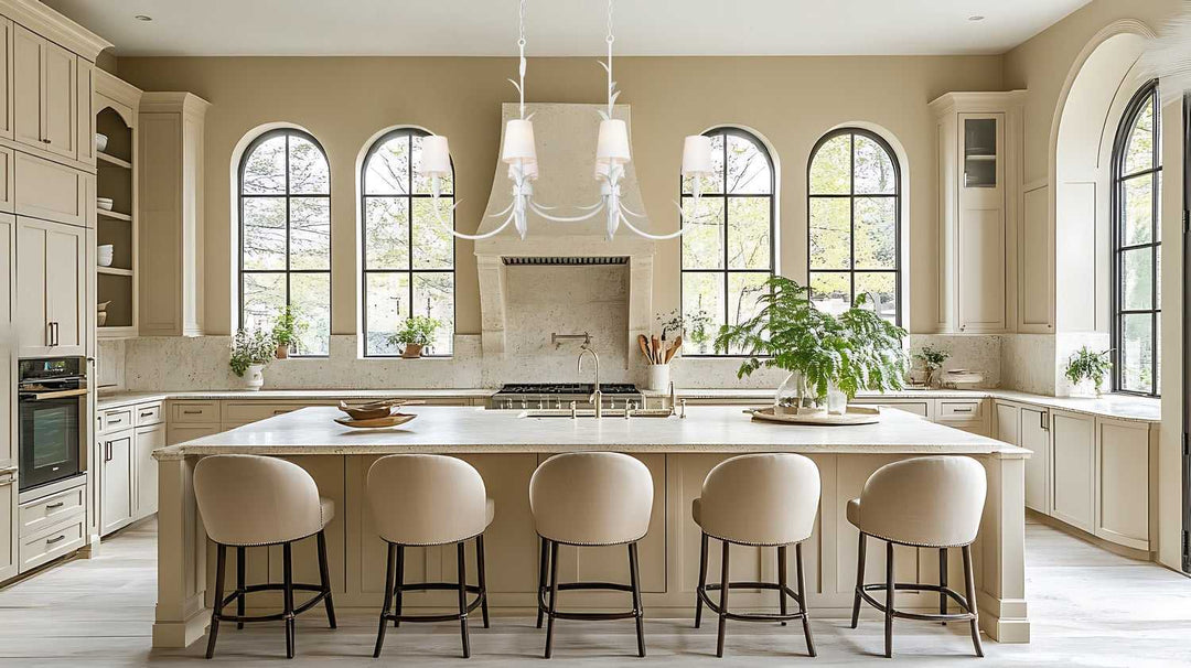 Aslin Six Light Linear Chandelier in Textured White Z-Lite Canada