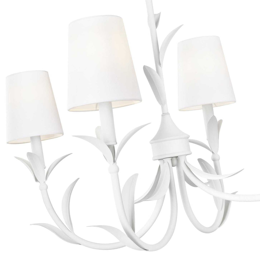 Aslin Six Light Linear Chandelier in Textured White Z-Lite Canada