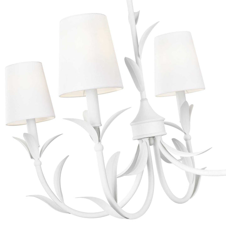 Aslin Six Light Linear Chandelier in Textured White Z-Lite Canada