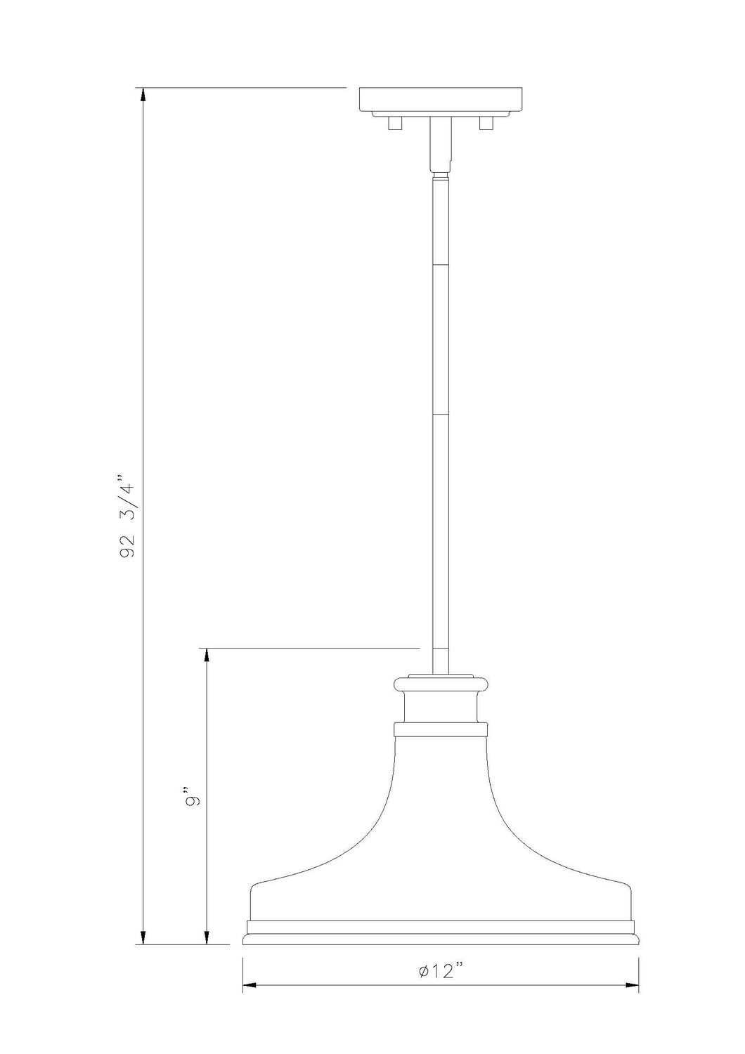 Reznor One Light Pendant in Matte Black Z-Lite Canada