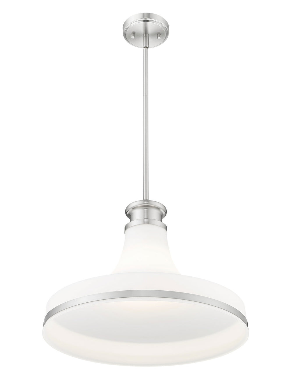 Reznor One Light Pendant in Brushed Nickel Z-Lite Canada