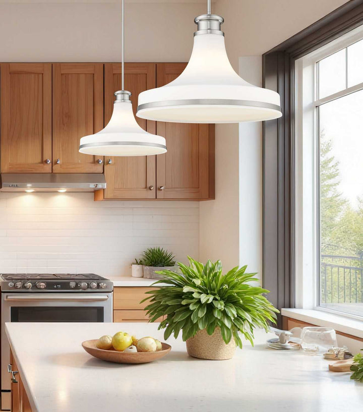 Reznor One Light Pendant in Brushed Nickel Z-Lite Canada