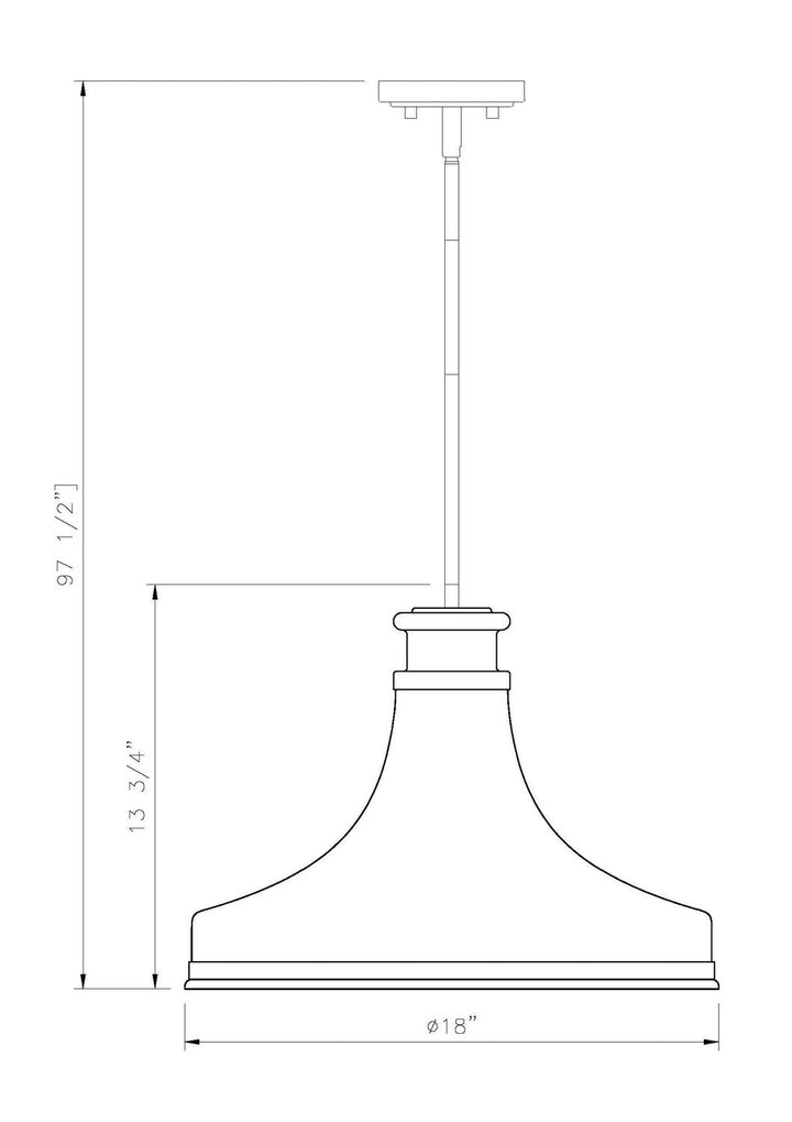 Reznor One Light Pendant in Matte Black Z-Lite Canada