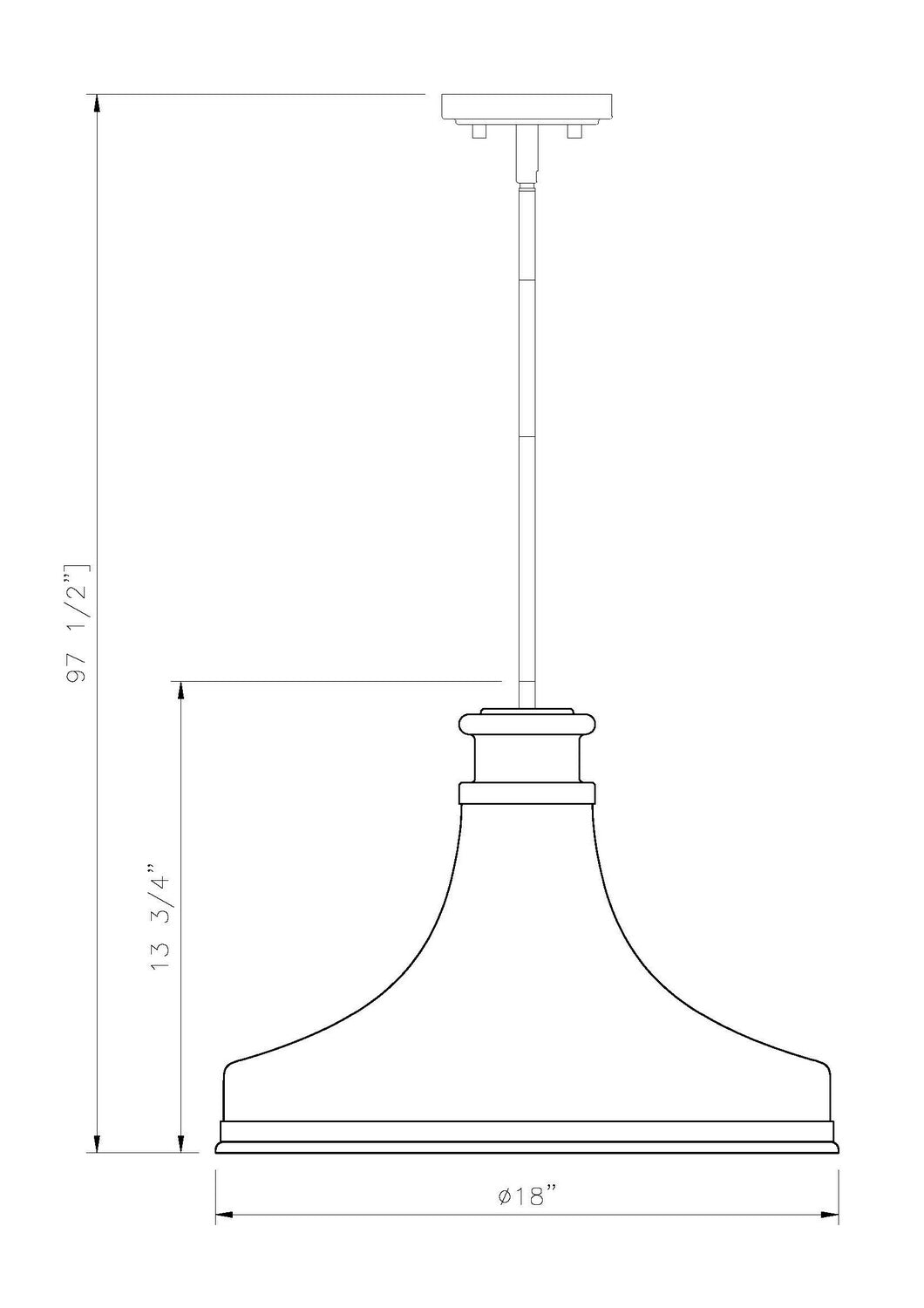 Reznor One Light Pendant in Modern Gold Z-Lite Canada