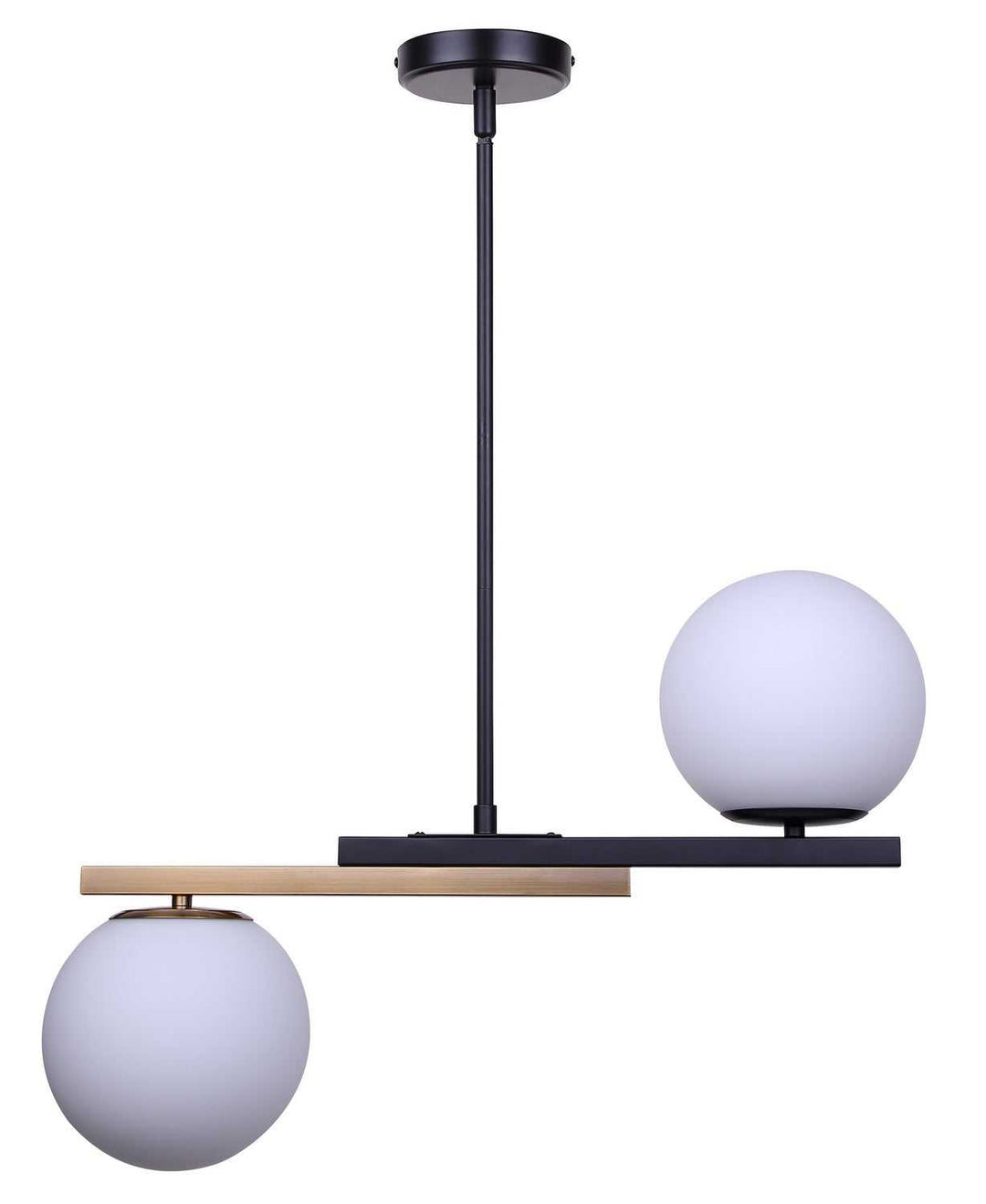 Lumi Two Light Pendant in Matte Black Canarm Canada