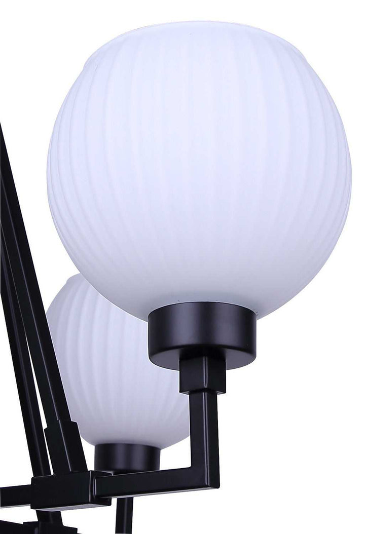 Nella Four Light Chandelier in Matte Black Canarm Canada