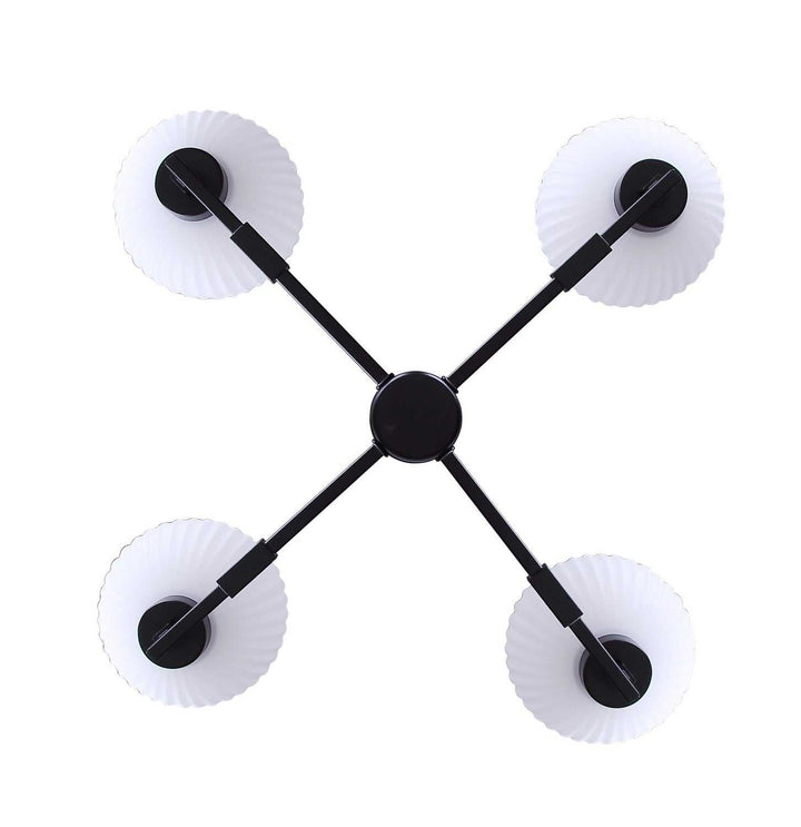 Nella Four Light Chandelier in Matte Black Canarm Canada
