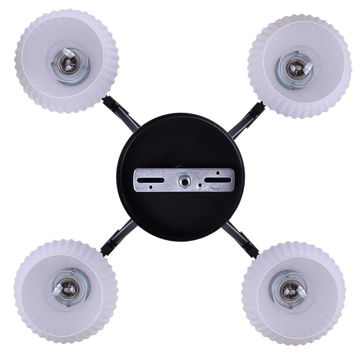 Nella Four Light Chandelier in Matte Black Canarm Canada