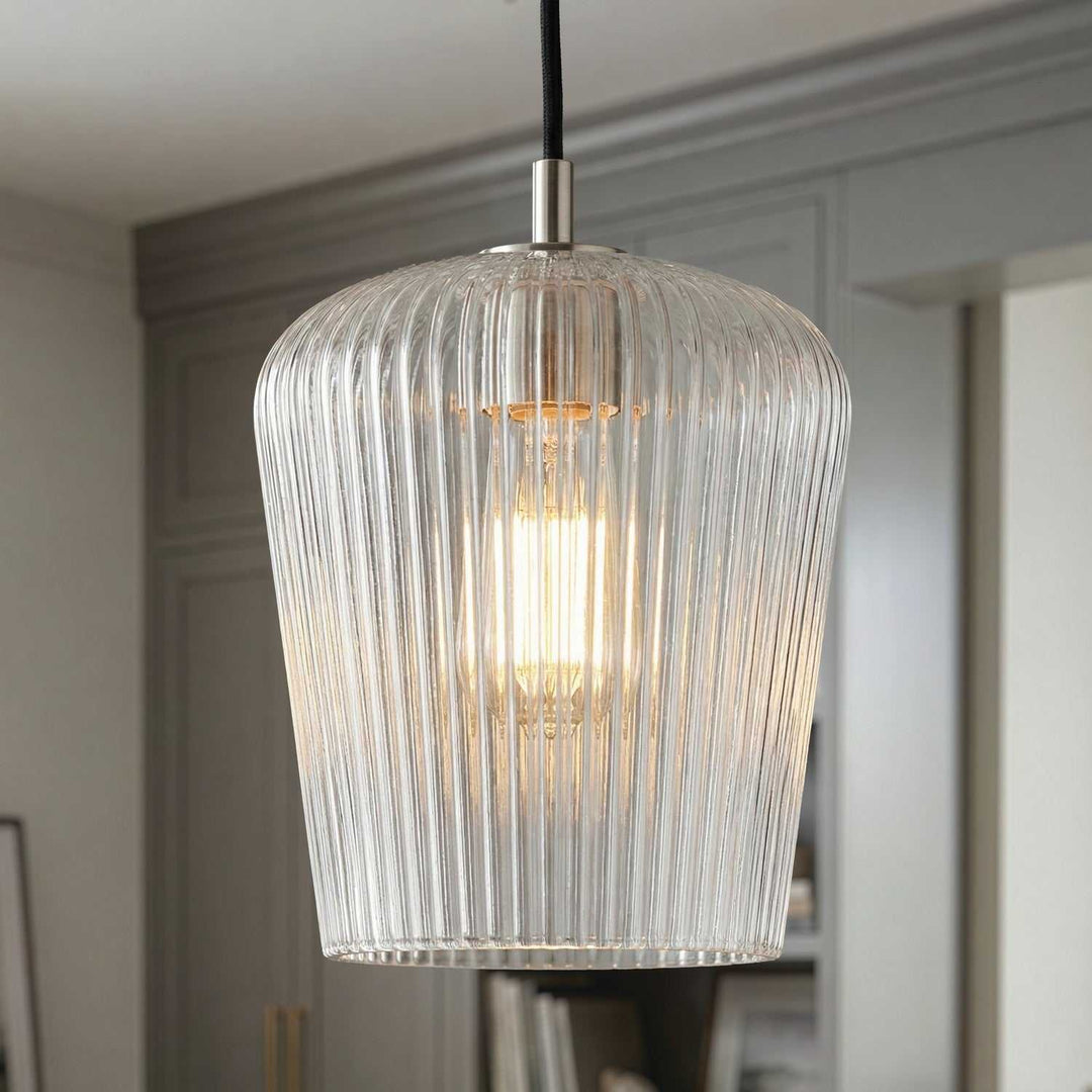 Leandro One Light Pendant in Brushed Nickel Canarm Canada
