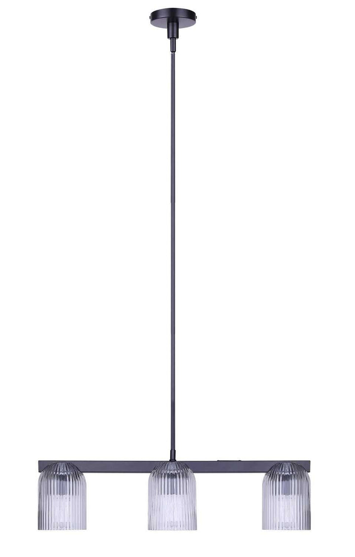 Renzo Three Light Chandelier in Matte Black Canarm Canada