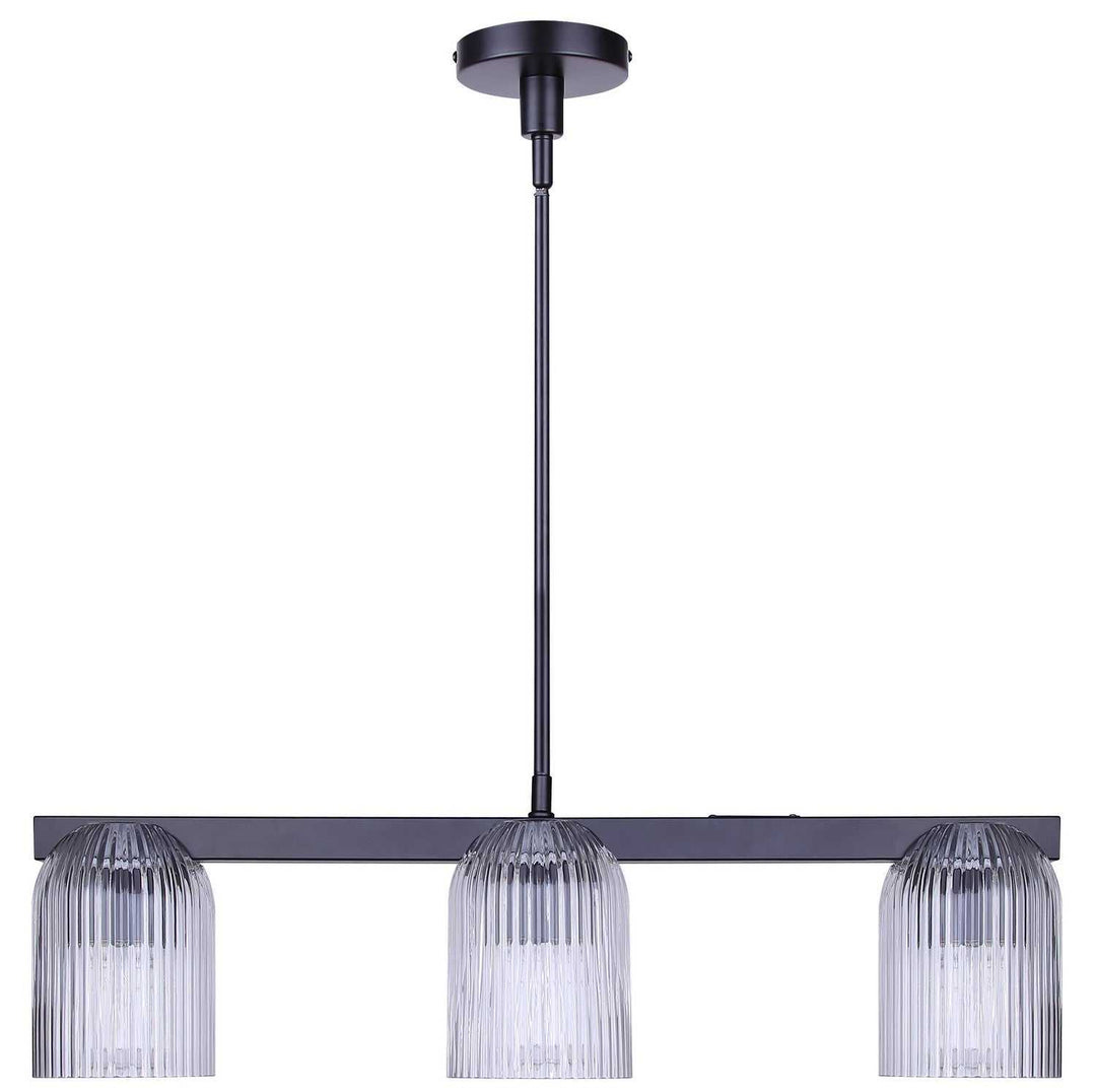 Renzo Three Light Chandelier in Matte Black Canarm Canada