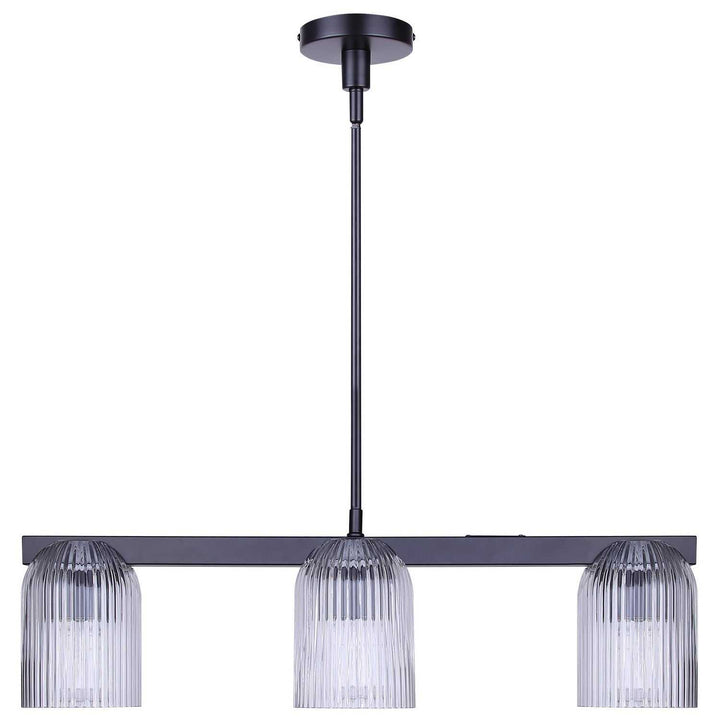 Renzo Three Light Chandelier in Matte Black Canarm Canada