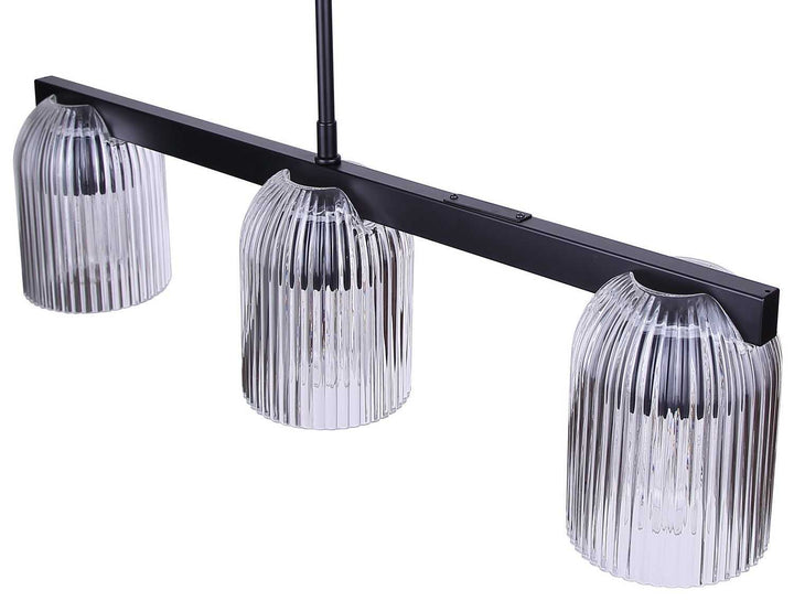Renzo Three Light Chandelier in Matte Black Canarm Canada