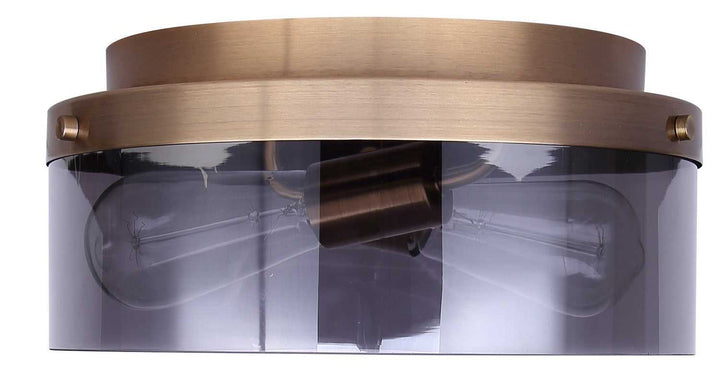 Nina Two Light Flush Mount in Gold Canarm Canada