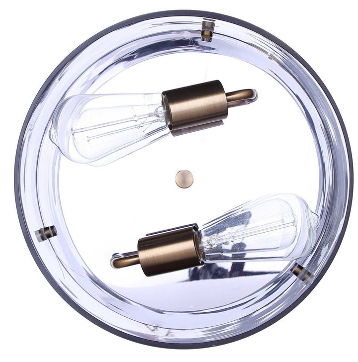Nina Two Light Flush Mount in Gold Canarm Canada