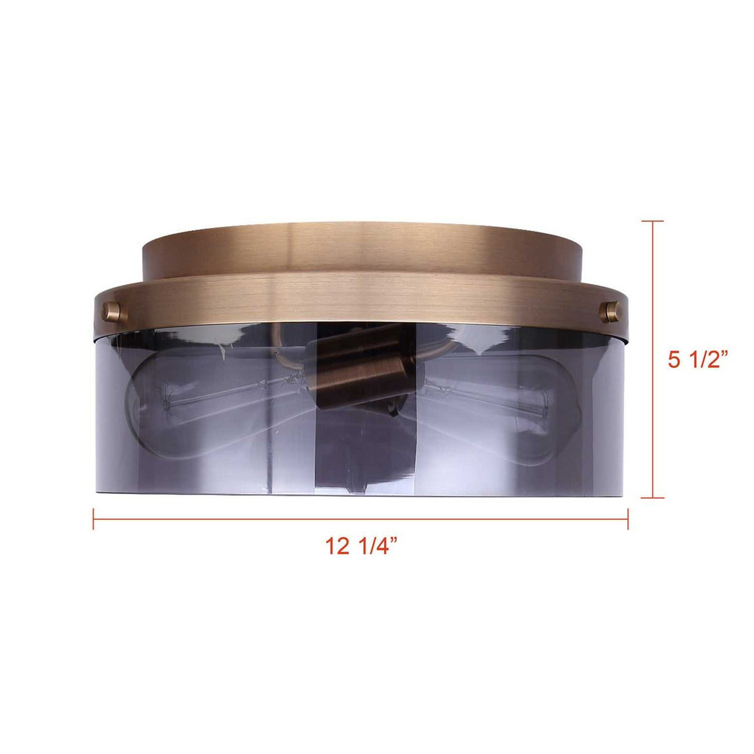 Nina Two Light Flush Mount in Gold Canarm Canada