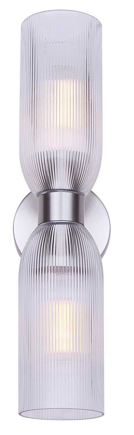 Omarion Two Light Wall Fixture in Brushed Nickel Canarm Canada
