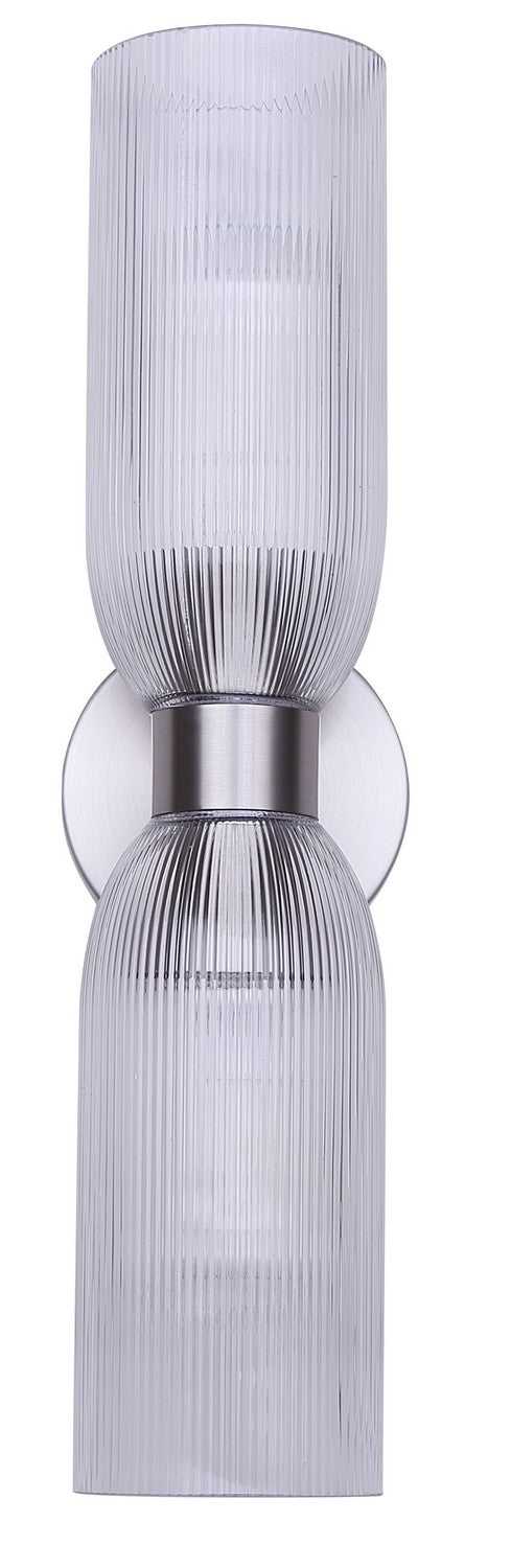 Omarion Two Light Wall Fixture in Brushed Nickel Canarm Canada
