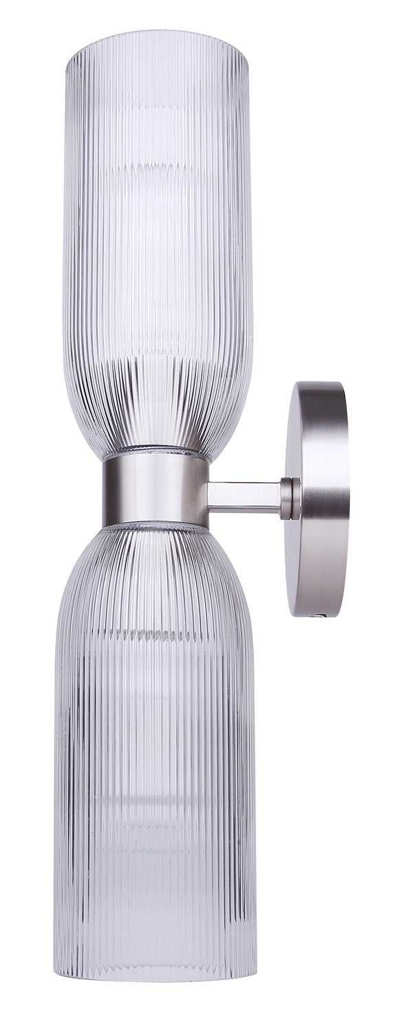 Omarion Two Light Wall Fixture in Brushed Nickel Canarm Canada