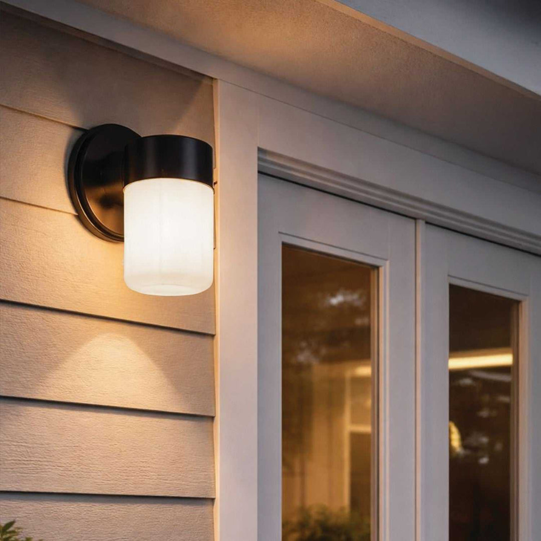 Jude One Light Outdoor Down Light in Matte Black Canarm Canada
