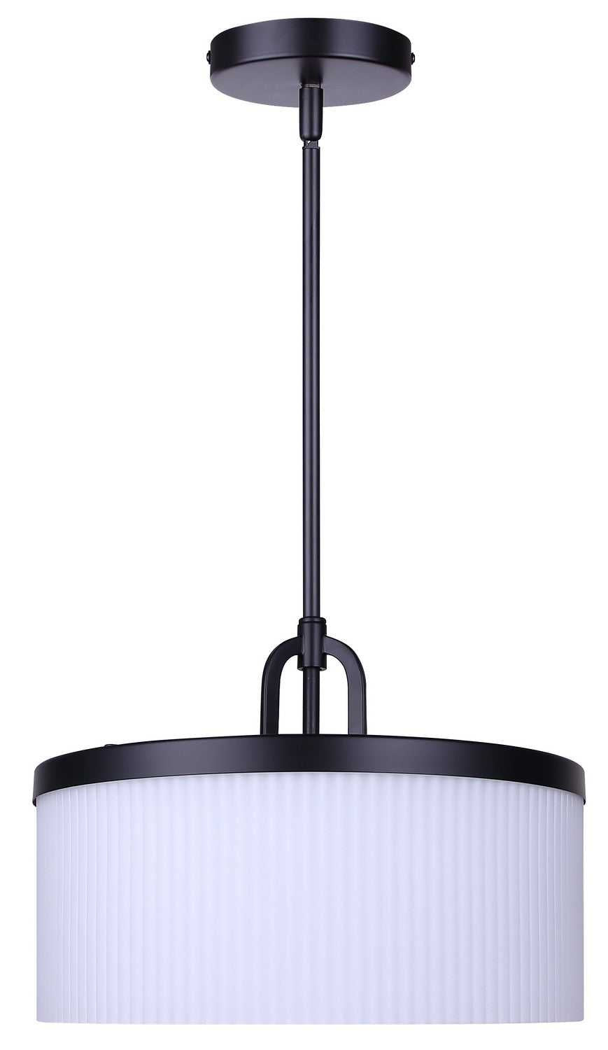 Kinslea Three Light Dual Mount Pendant in Matte Black Canarm Canada