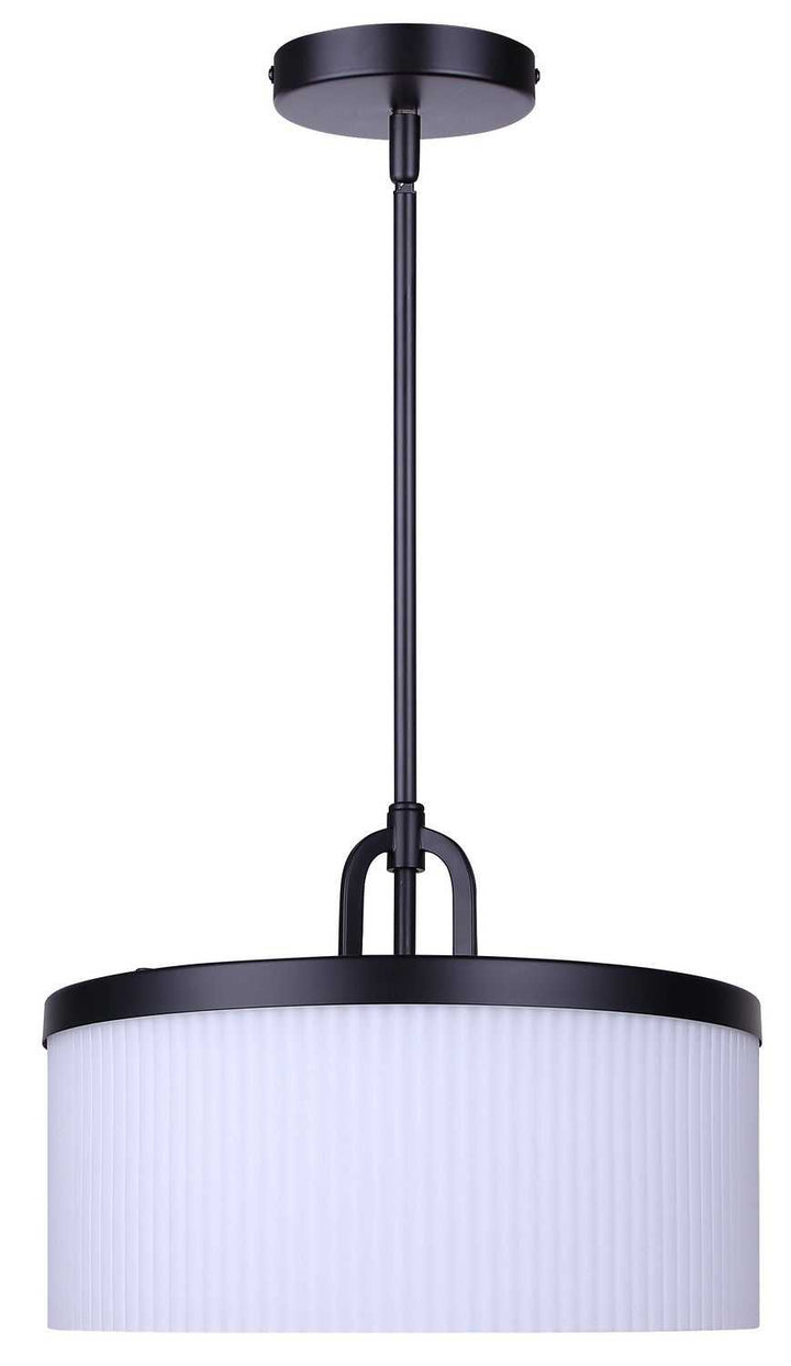 Kinslea Three Light Dual Mount Pendant in Matte Black Canarm Canada