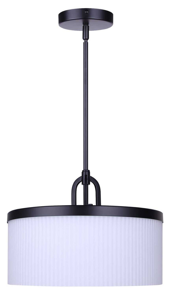 Kinslea Three Light Dual Mount Pendant in Matte Black Canarm Canada