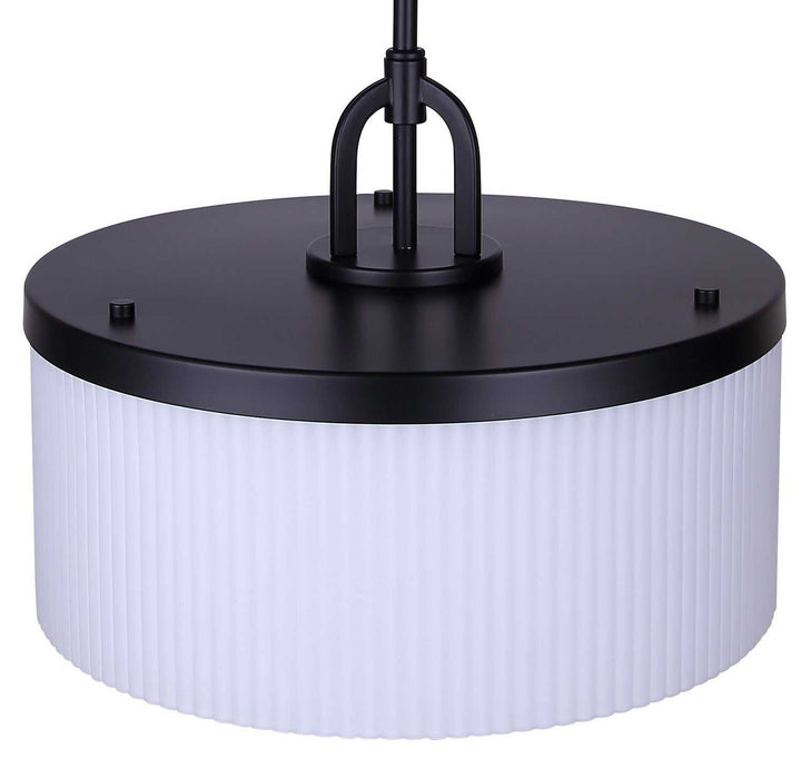 Kinslea Three Light Dual Mount Pendant in Matte Black Canarm Canada