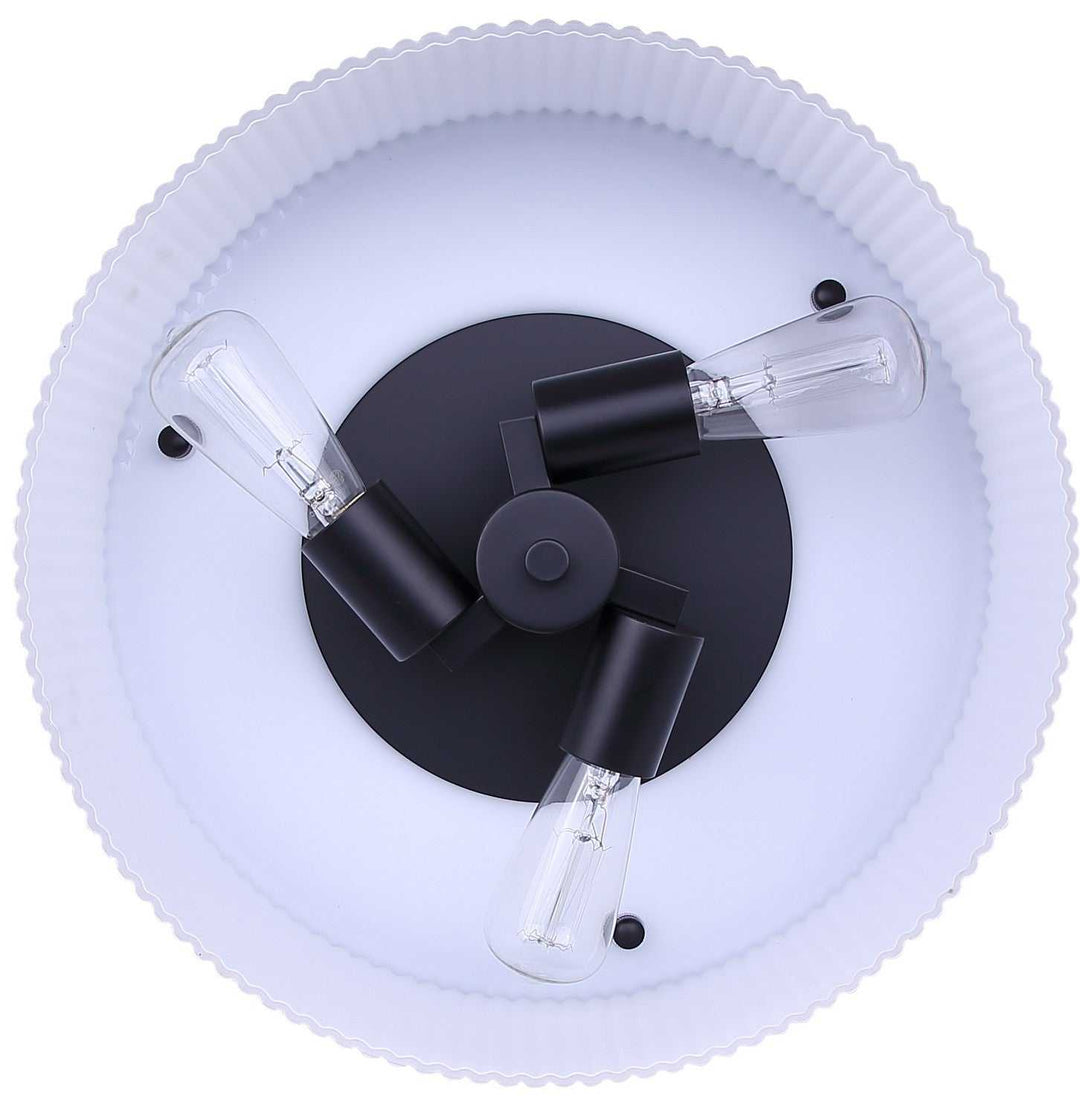 Kinslea Three Light Dual Mount Pendant in Matte Black Canarm Canada