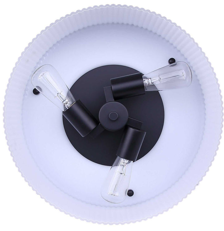 Kinslea Three Light Dual Mount Pendant in Matte Black Canarm Canada