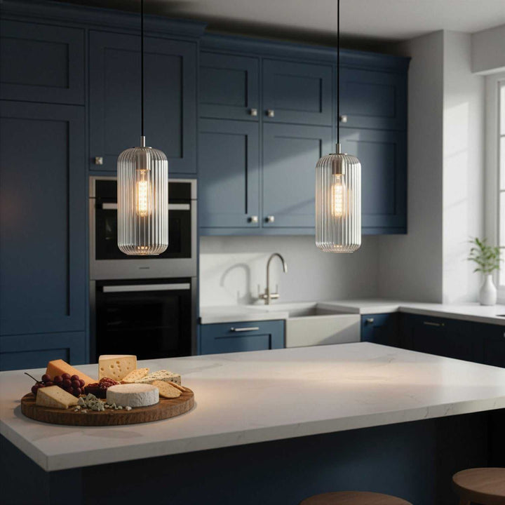 Malek One Light Pendant in Brushed Nickel Canarm Canada