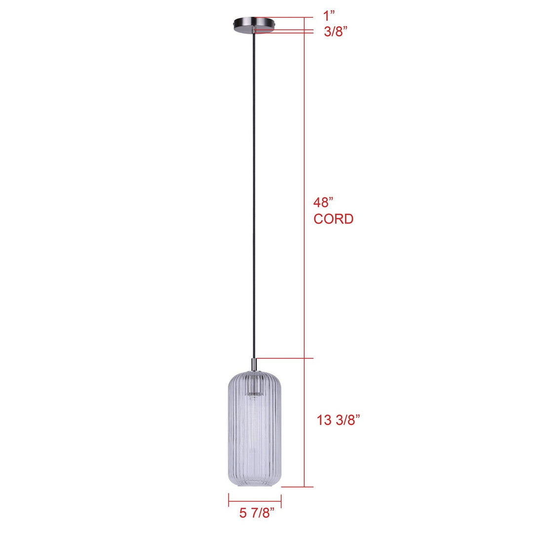 Malek One Light Pendant in Brushed Nickel Canarm Canada
