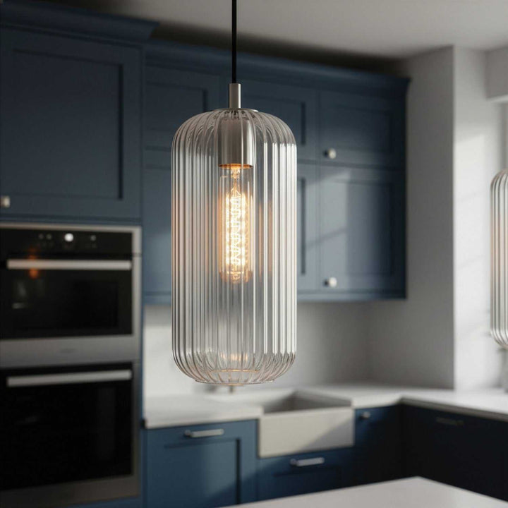 Malek One Light Pendant in Brushed Nickel Canarm Canada