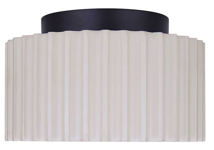 Tavi LED Flush Mount in Matte Black And Stone Canarm Canada