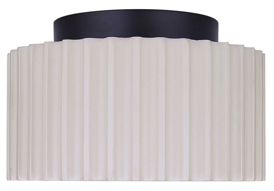 Tavi LED Flush Mount in Matte Black And Stone Canarm Canada